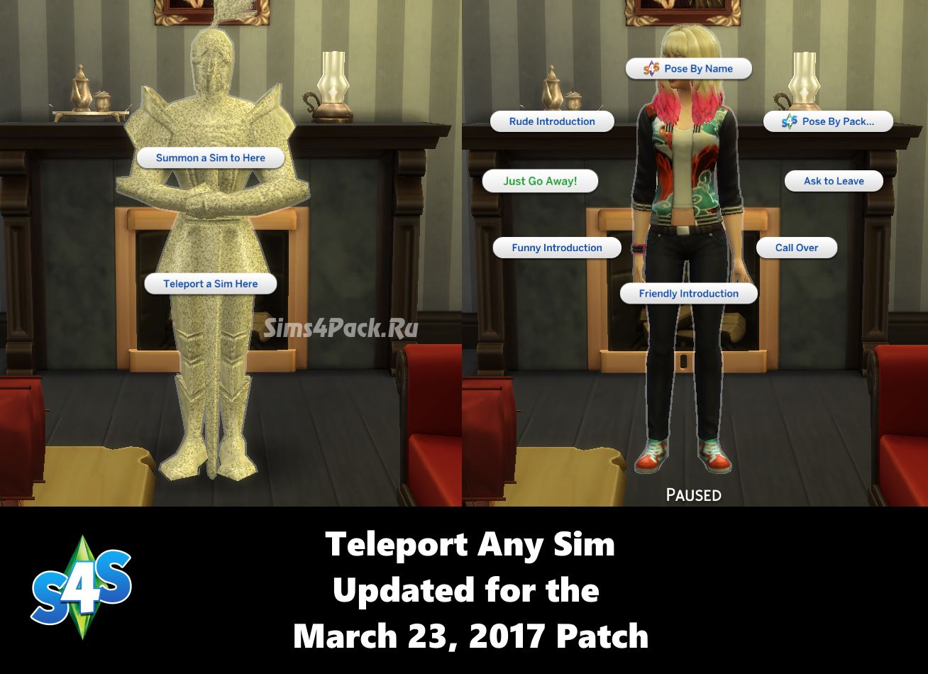 Мод для телепортации симов "Teleport Any Sim"