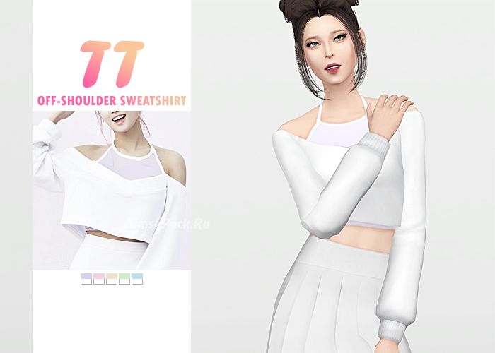 Топ "TT Off-Shoulder Sweatshirt"