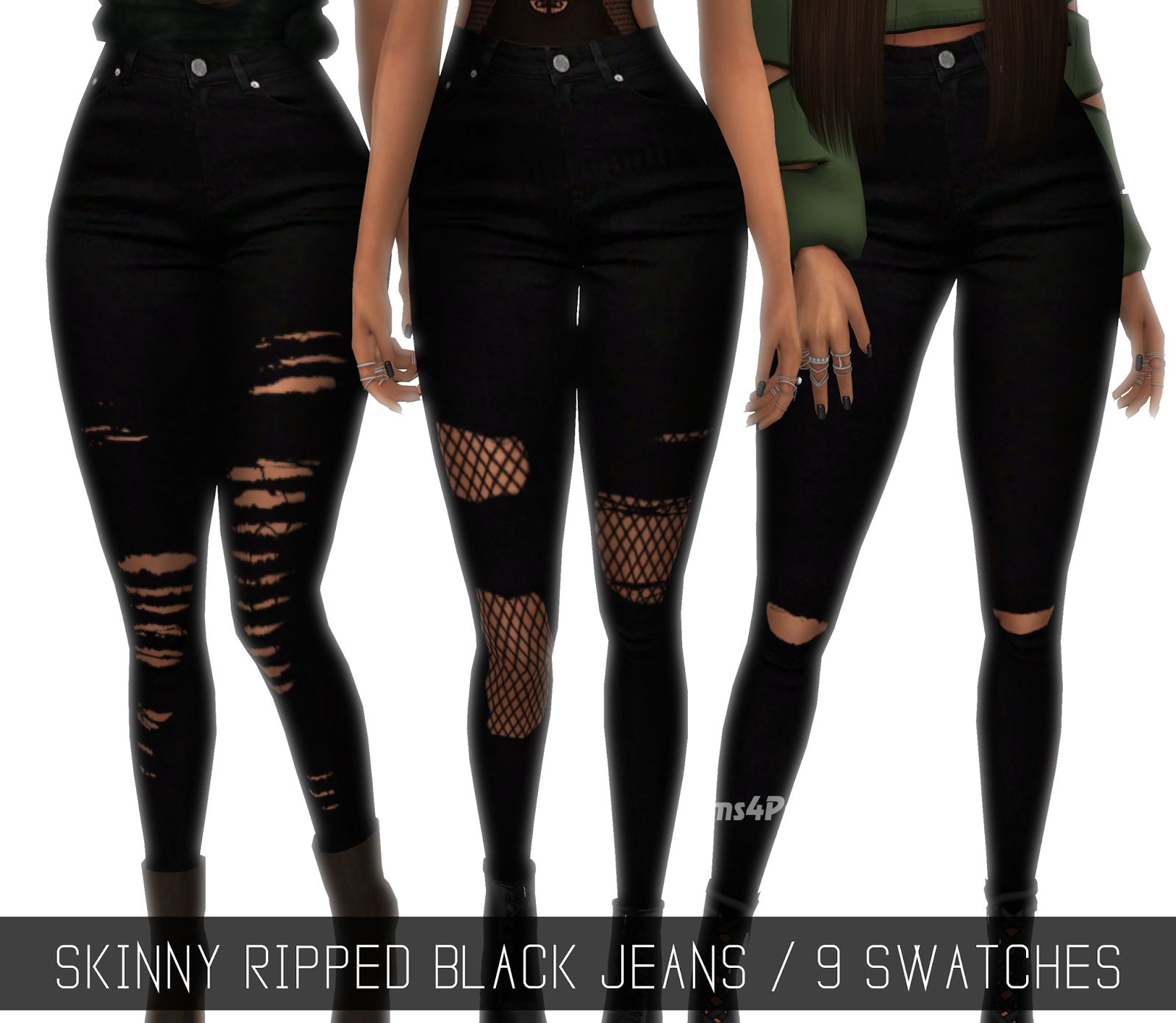 Джинсы "SKINNY RIPPED BLACK JEANS (UPDATED)"
