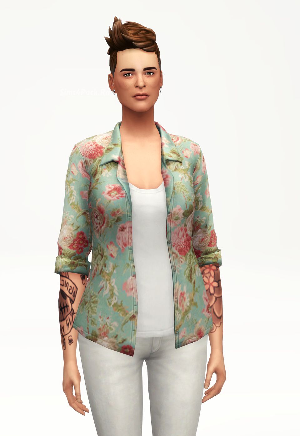 Комплект "Rolled-up Open shirt for F / Pattern"