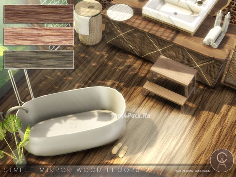 Напольное покрытие "Simple Mirror Wood Floors 2"