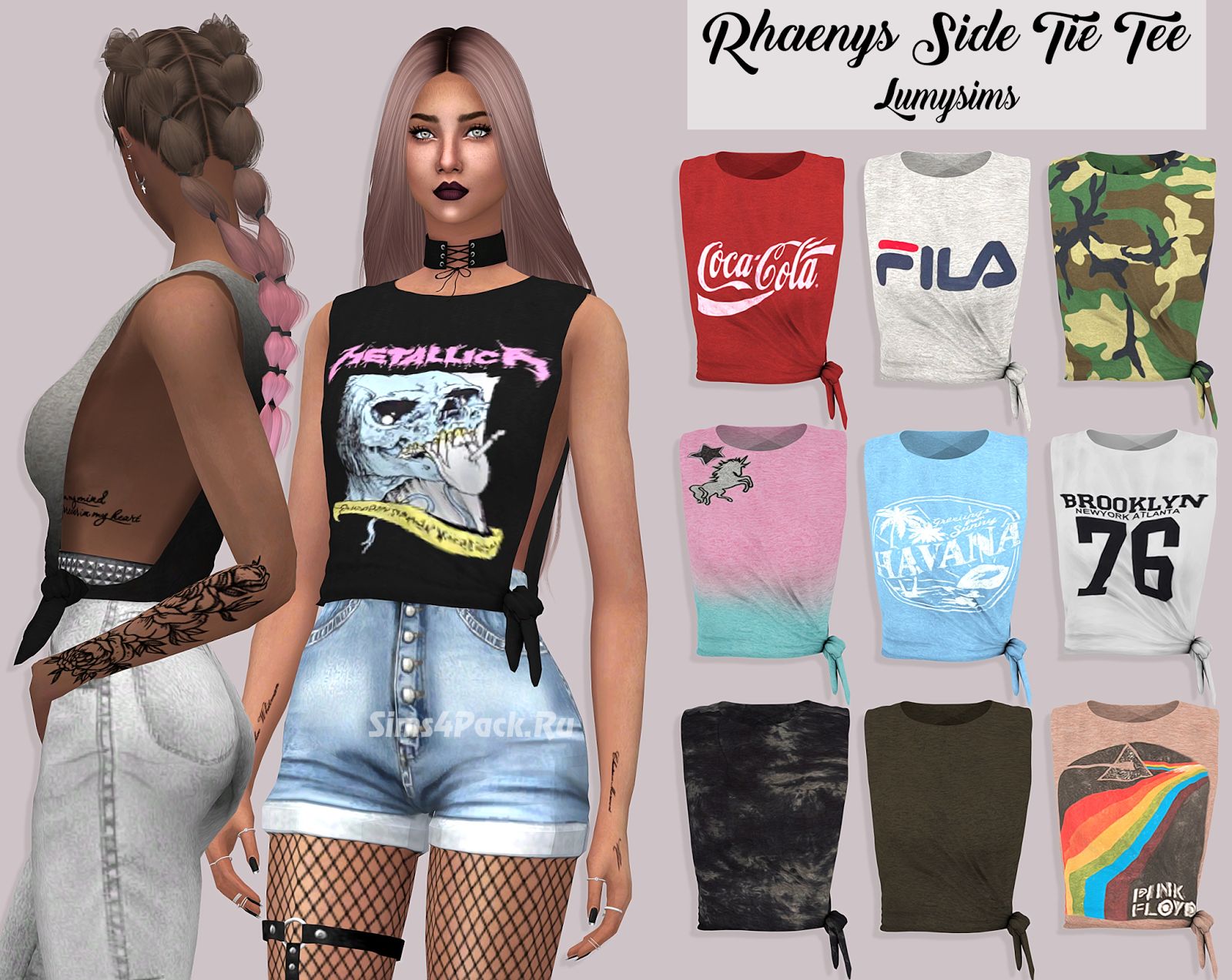 Топ "RHAENYS SIDE TIE TEE"
