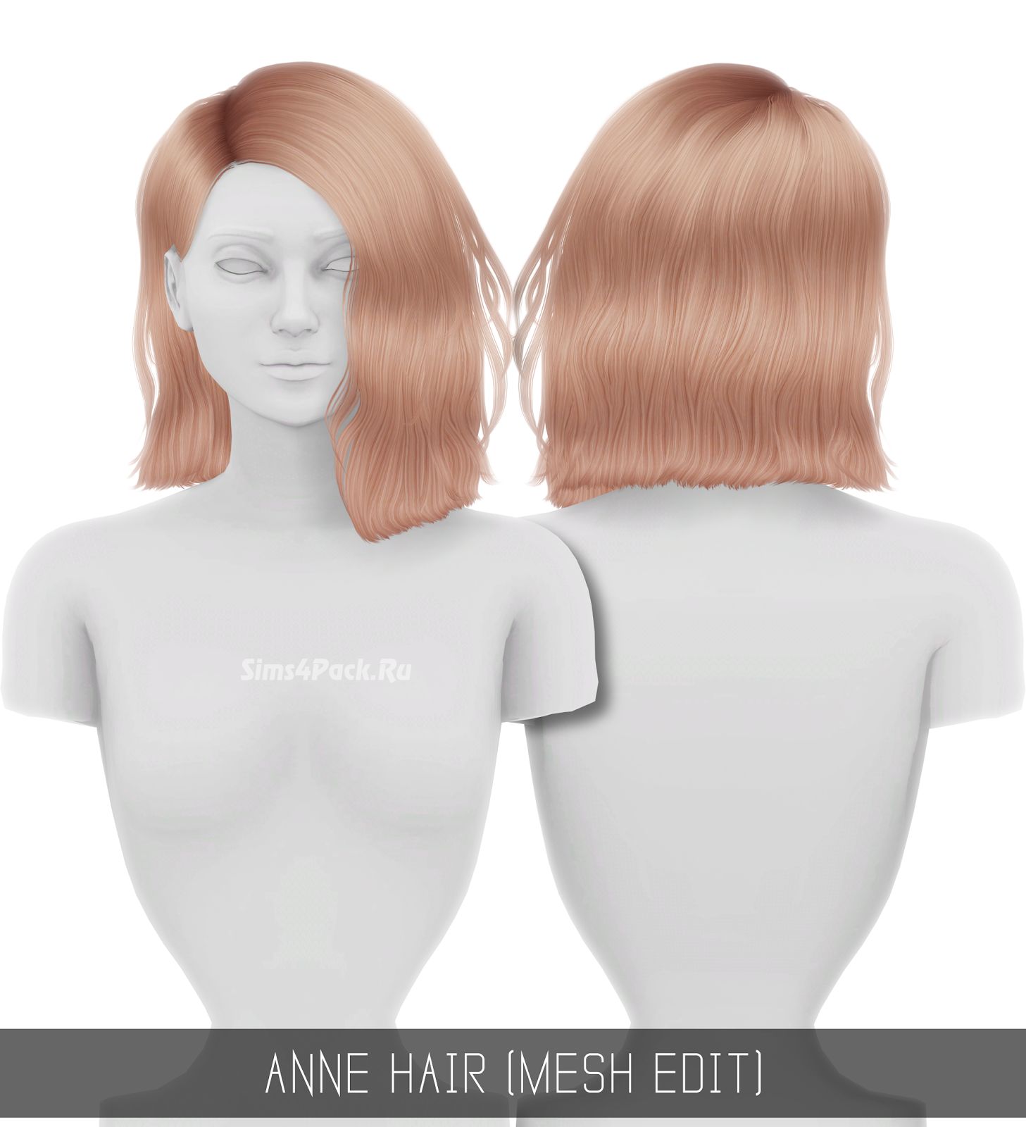 Прическа "ANNE HAIR (MESH EDIT)"