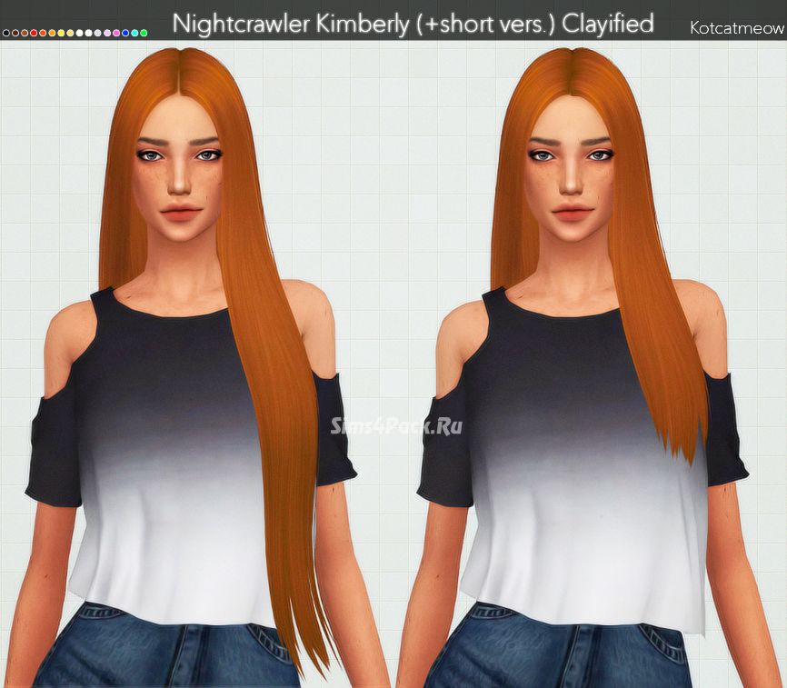 Прическа "Nightcrawler Kimberly Hair (+short version) Clayified"