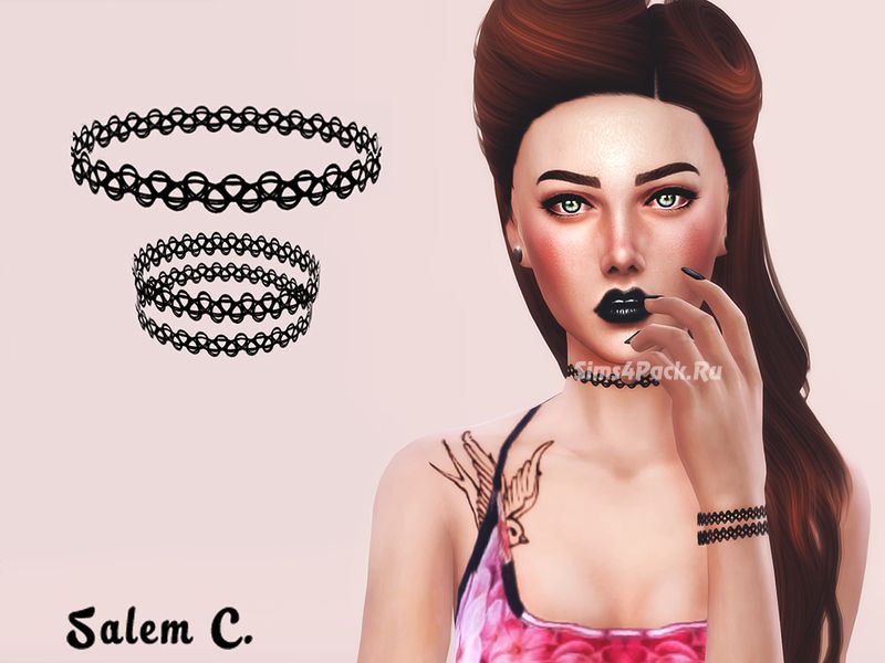 Комплект аксессуаров "Tattoo Choker and Bracelet"