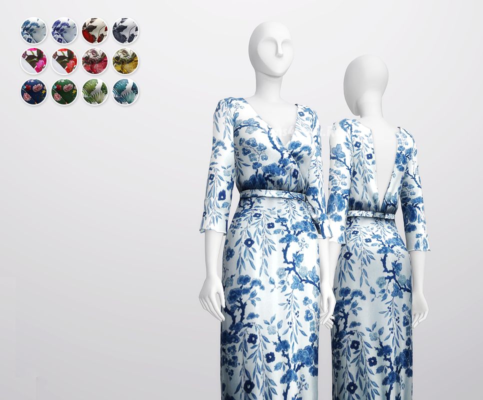 Платье "Floral-effect Wrap Robe Dress"
