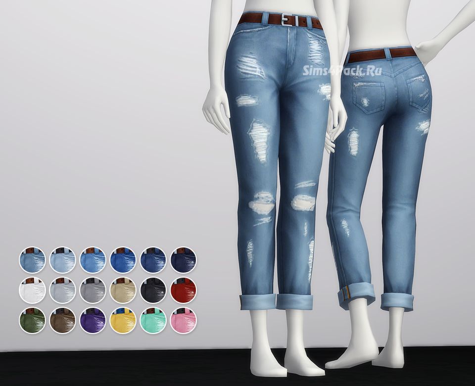 Джинсы "Cropped Roll-up Jeans F"