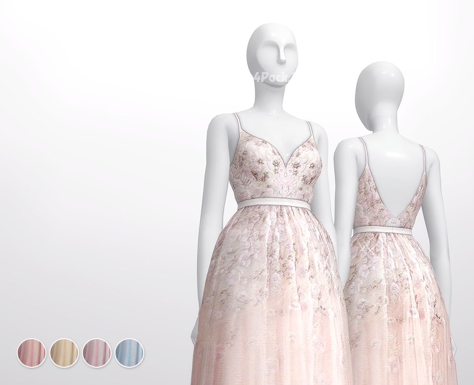 Платье "Soft-Pink Embellished tulle Gown by Needle & Thread"