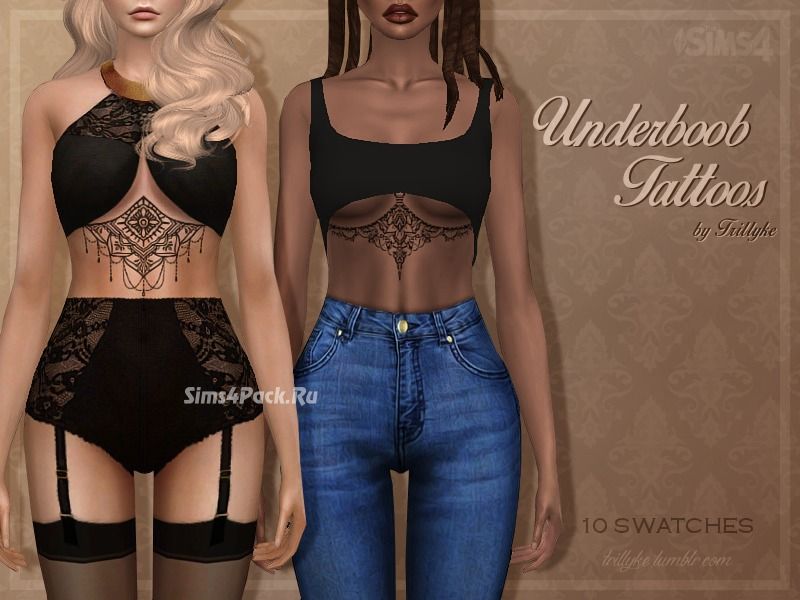 Тату сет "Underboob Tattoos"