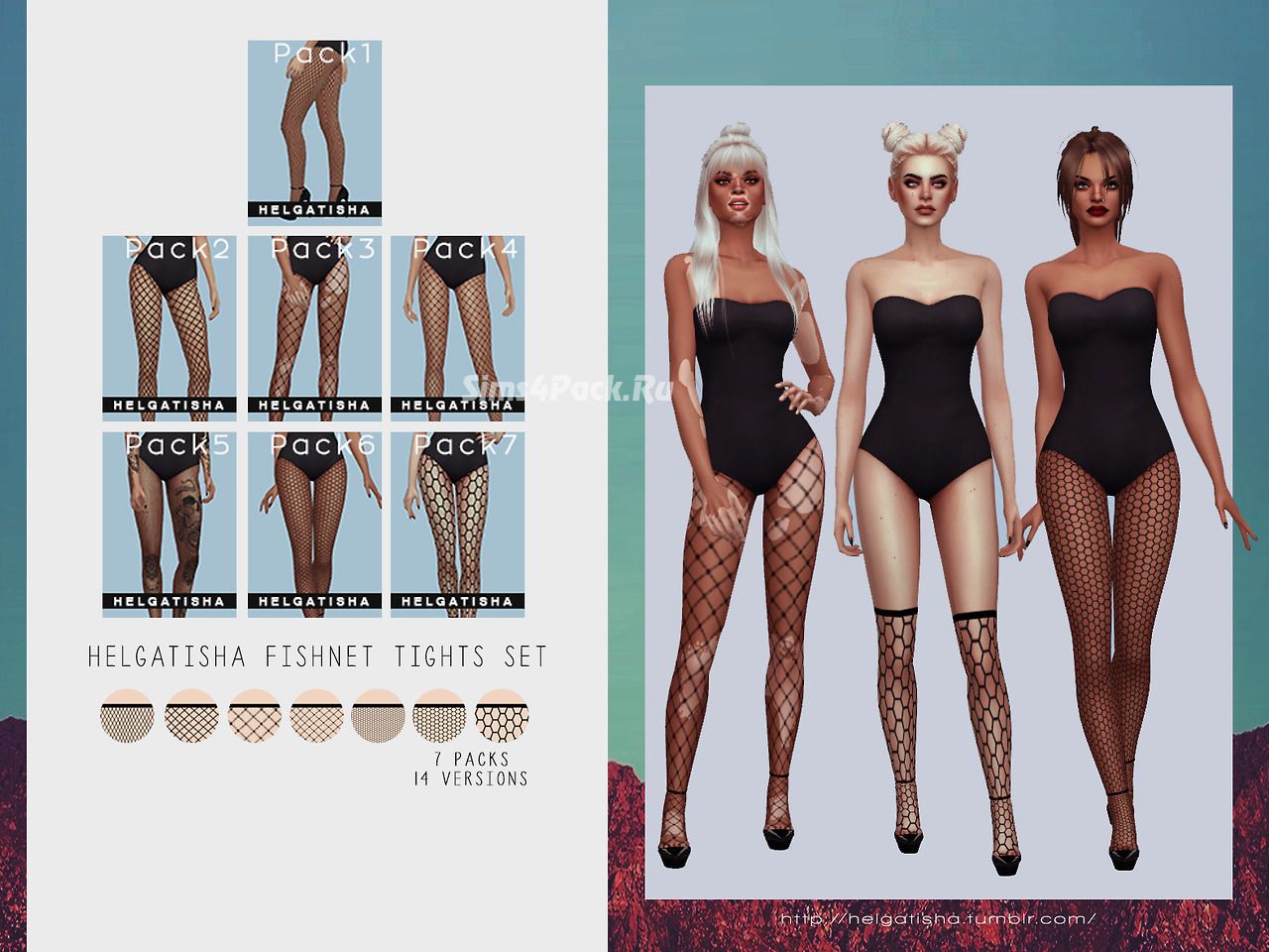 Колготки, чулки и носки "Fishnet tights set"