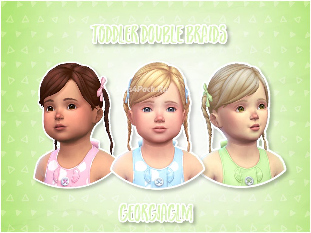 Прическа "Toddler Double Braids"