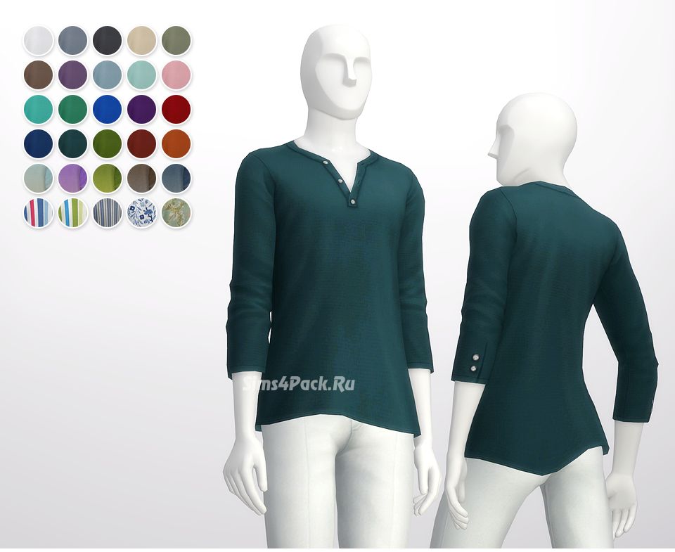 Лонгслив "Half Sleeve Henley-Neck T-shirt"