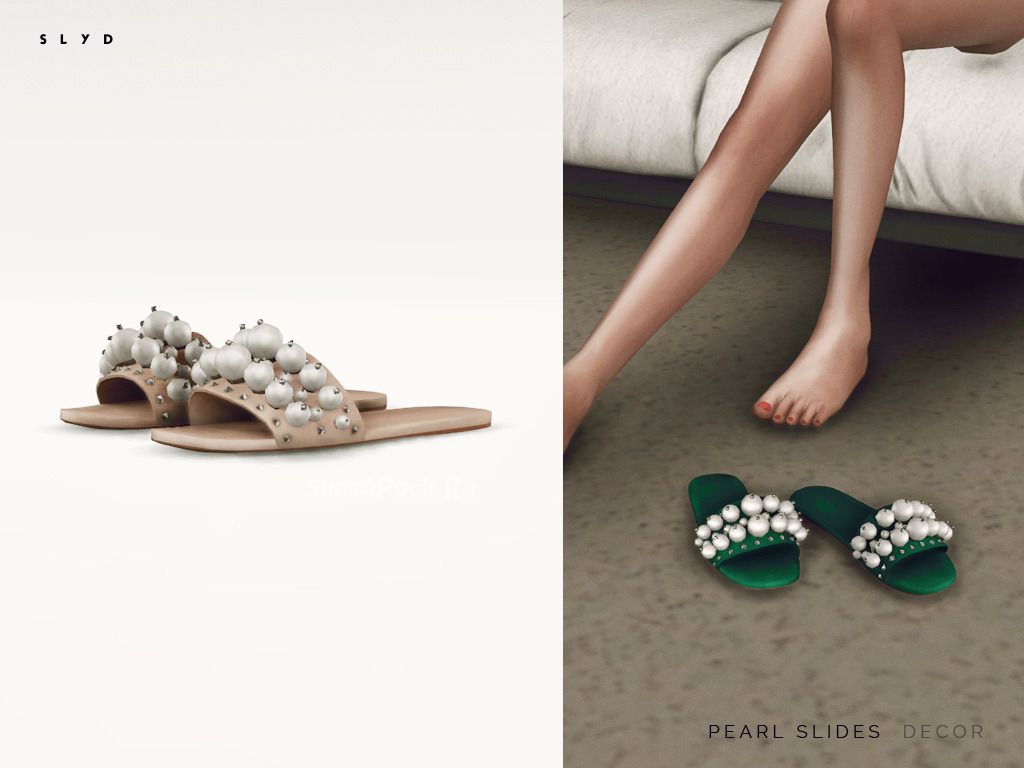 Декоративные тапочки "Miu Miu Pearl Slides"