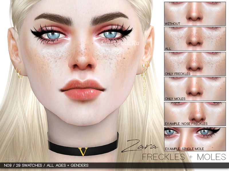 Особенности кожи "Zara Freckles + Moles N09"