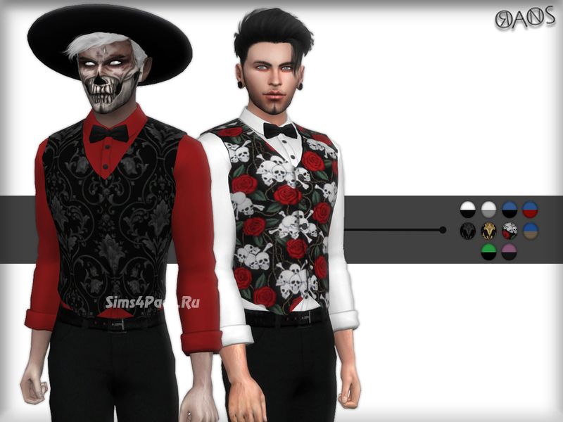 Комплект "Shirt Bow Tie With Vest"