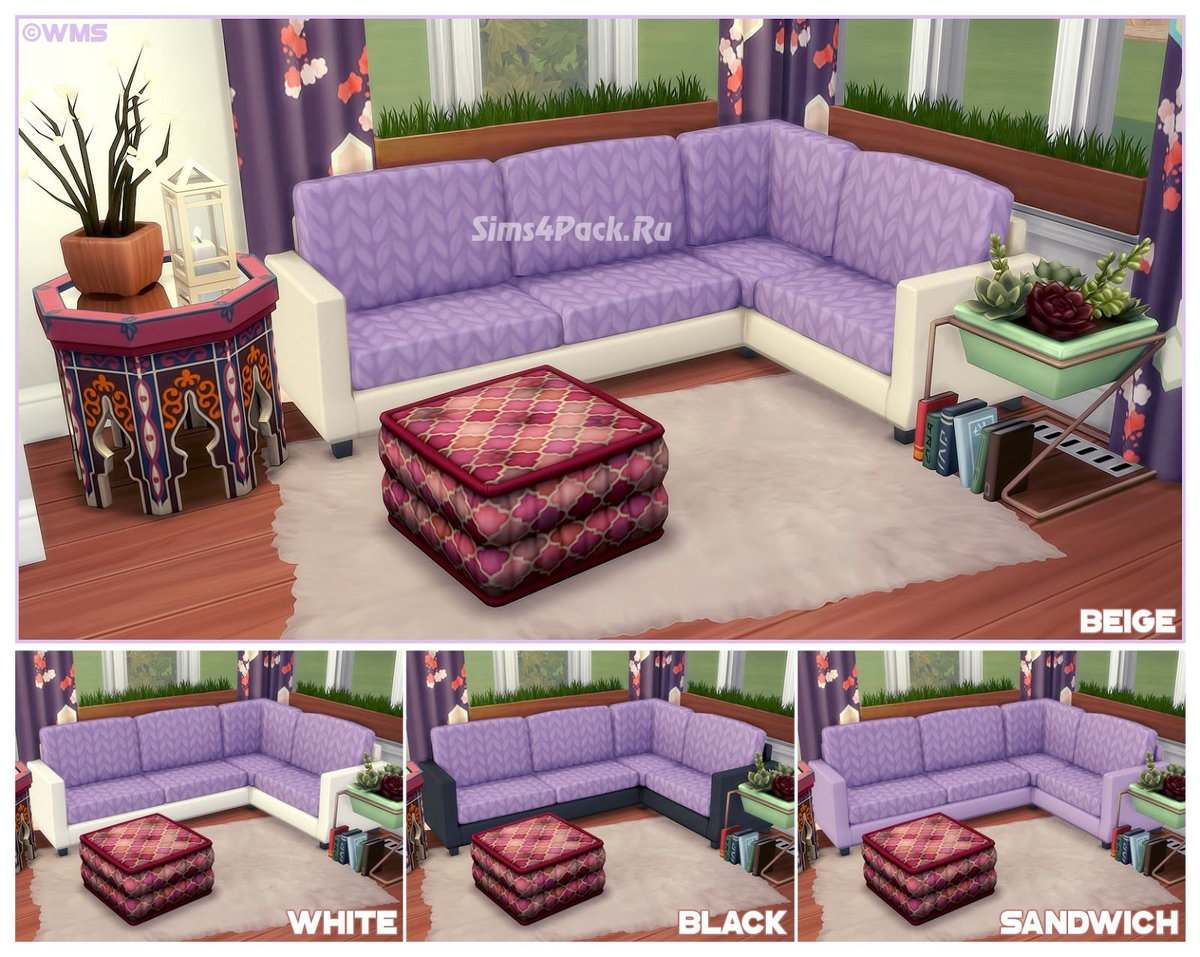 Диван "SIM_MAN123'S EASTON WRAP-AROUND SOFA RECOLOURS"