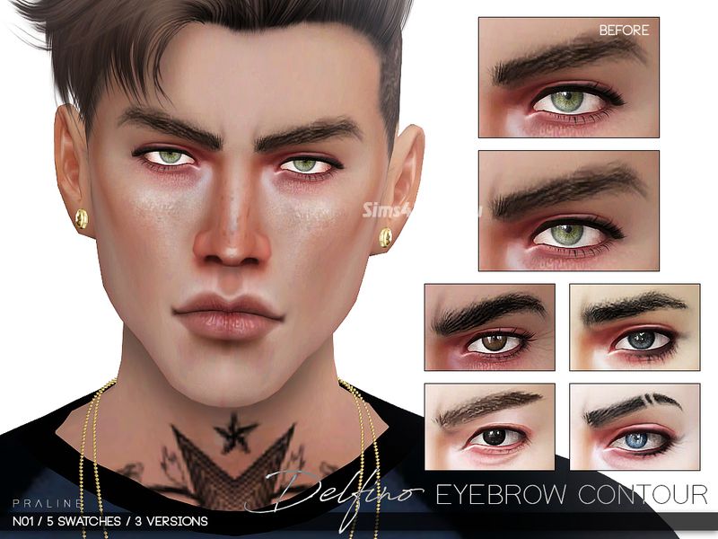 Межбровные морщины "Delfino Eyebrow Contour N01"