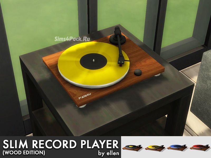 Виниловый проигрыватель "Slim Record Player / Turntable (Wood edition)"