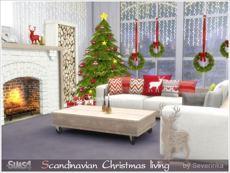 Рождественская гостиная "Scandinavian Christmas living"