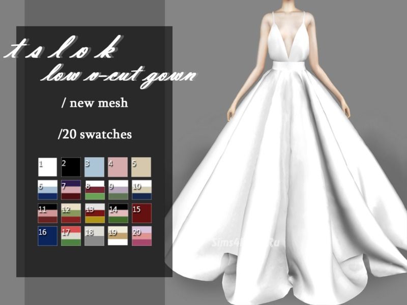 Платье "Low V-Cut Gown"