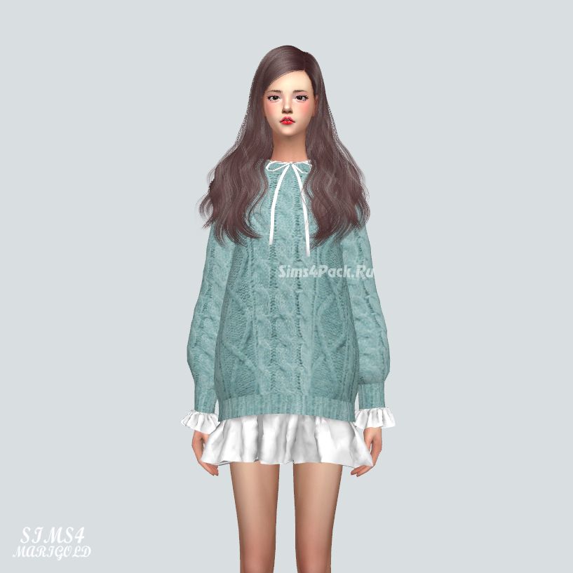 Платье-свитер "Frill Sweater Dress"