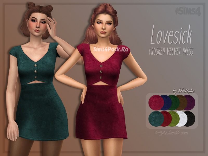 Платье "Lovesick Crushed Velvet Dress"