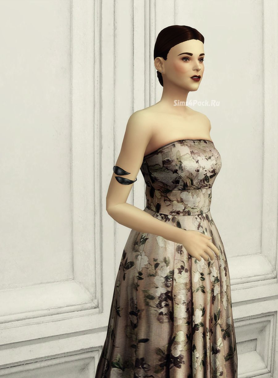 Платье "Strapless Floral embroidered silk-blend dress by Alexander McQueen"