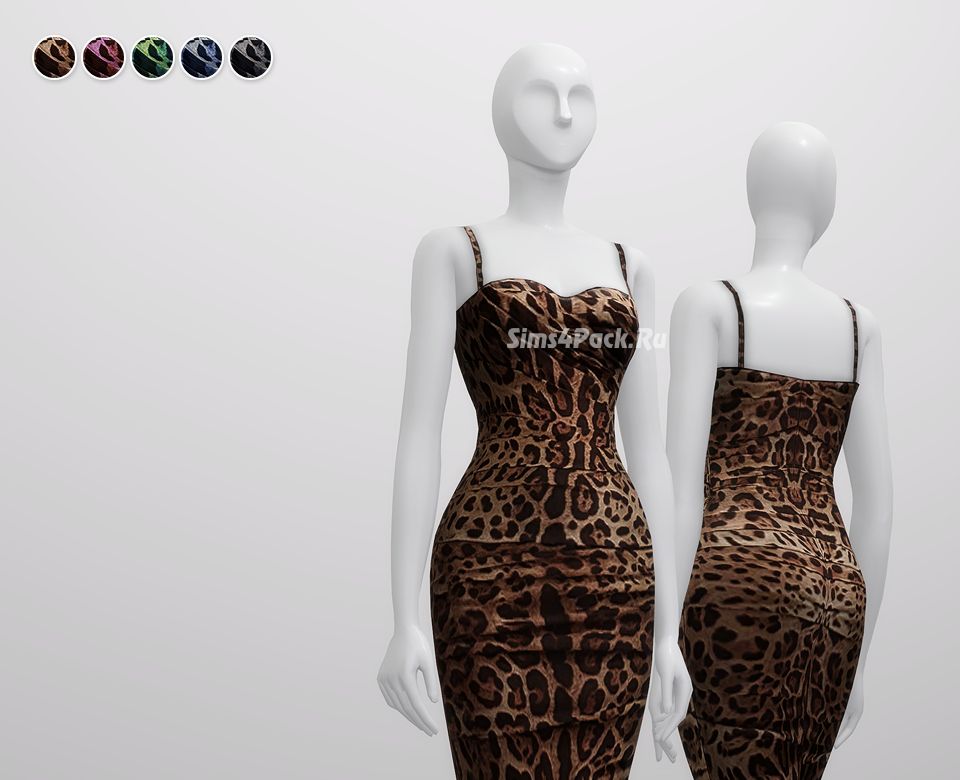 Платье "Leopard Print Mid dress by Dolce&Gabbana"