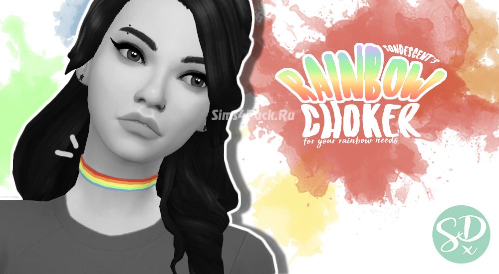 Чокер "rainbow choker"