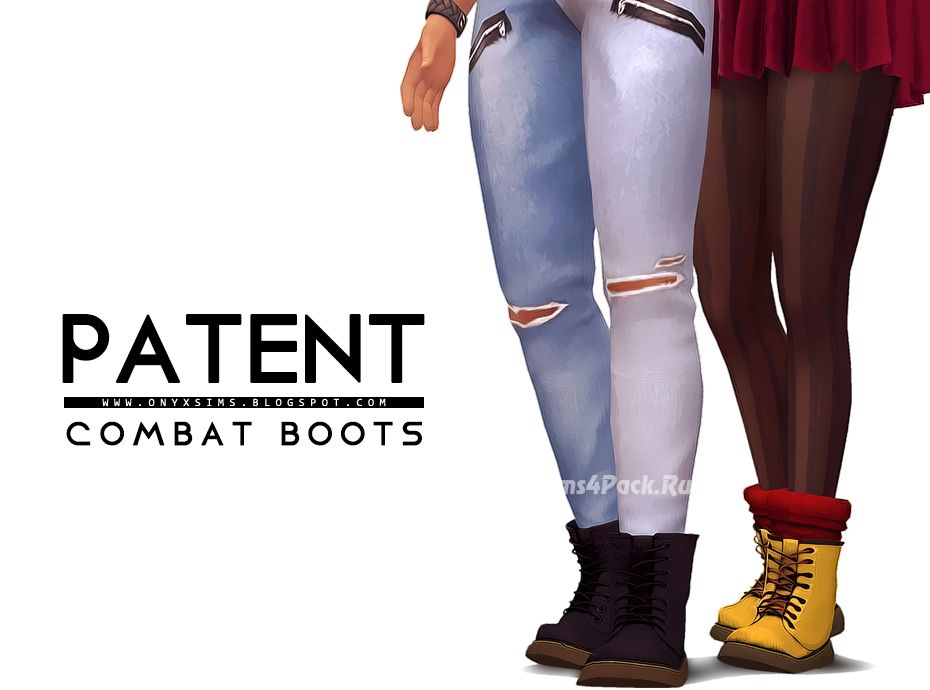 Ботинки "PATENT COMBAT BOOT"