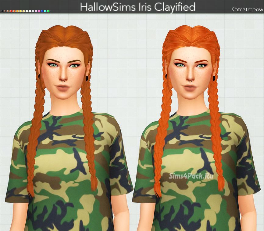 Прическа "HallowSims Iris Hair Clayified"