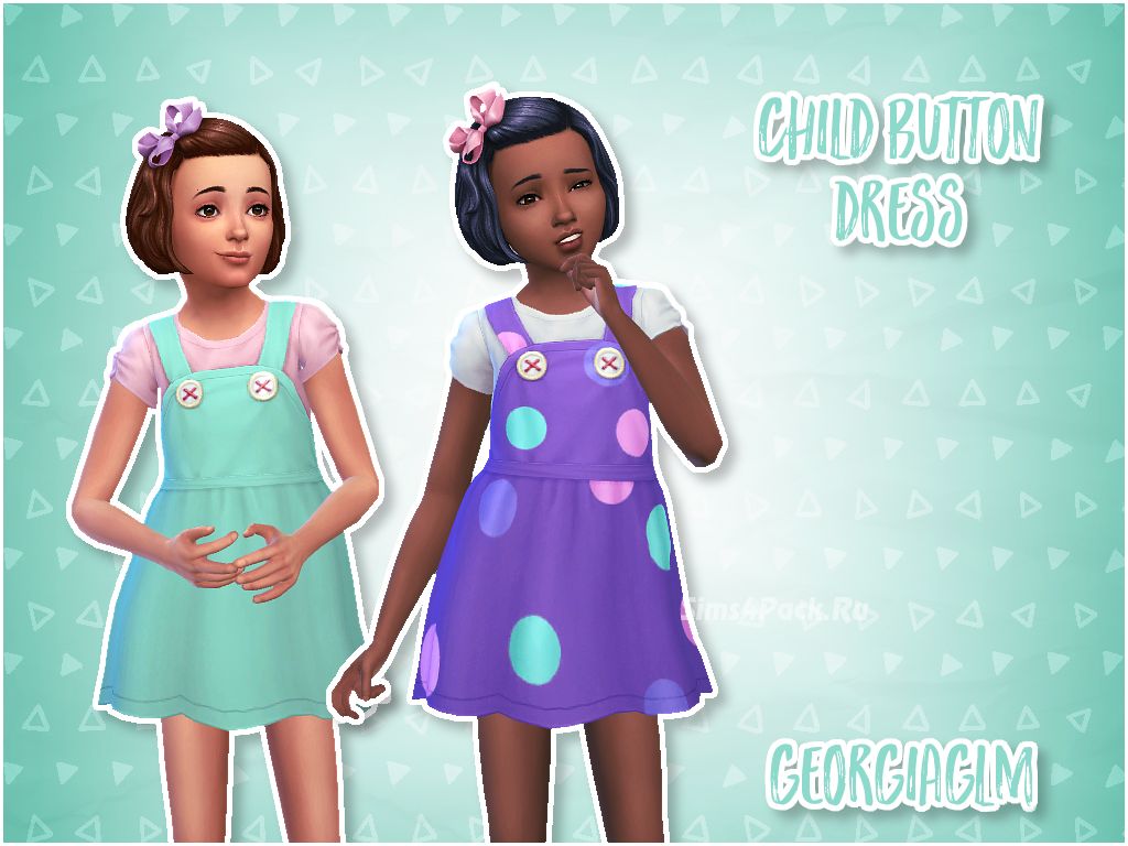 Комплект "Child Button Dress"