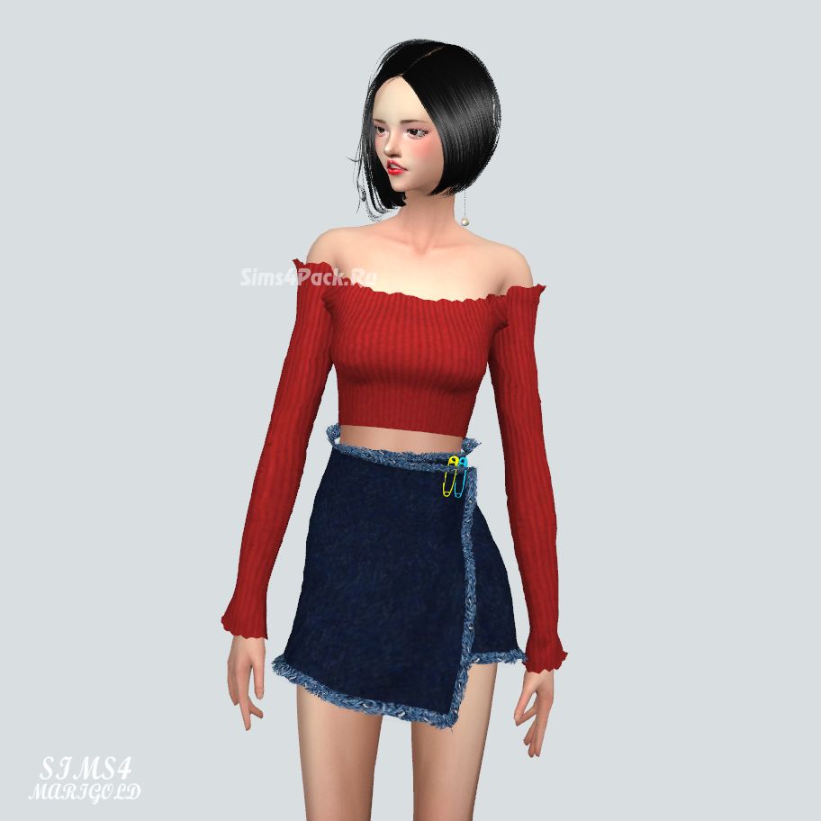 Топ "Frill Off-Shoulder Top"