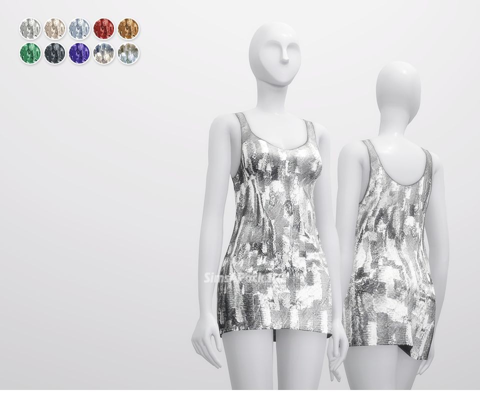 Платье "Sequined Silk Georgette Mini Dress"