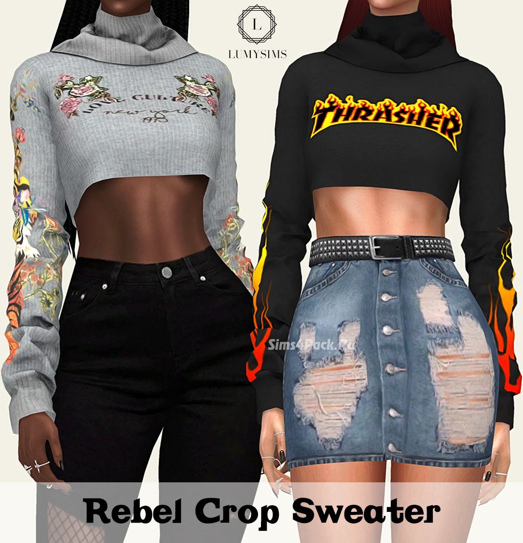 Свитер "REBEL CROP SWEATER"