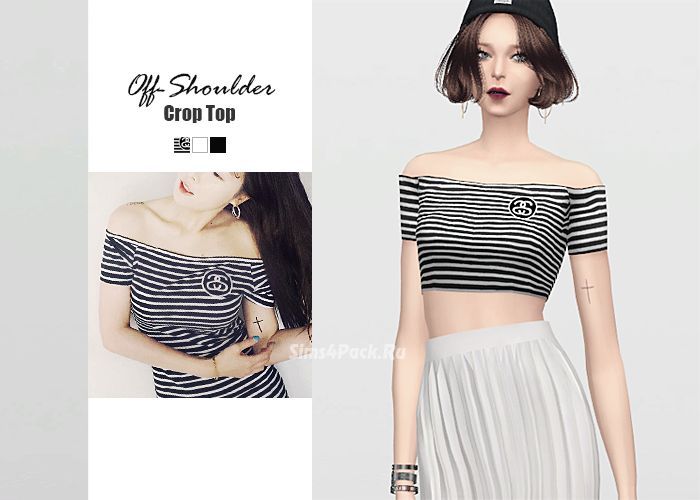 Топ "Off-Shoulder Crop Top"