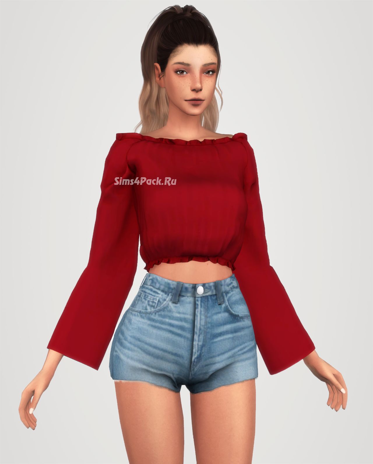 Комплект одежды "pleated elastic top and short shorts"