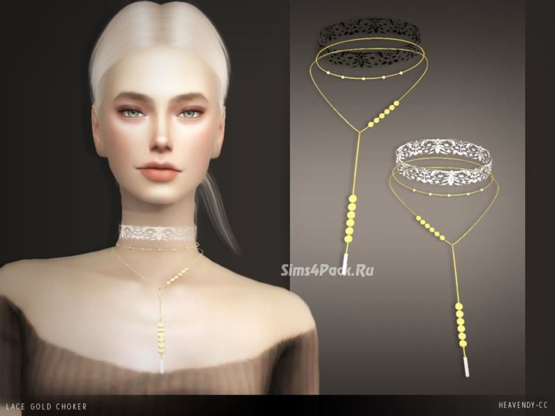 Комплект аксессуаров "Lace Gold Choker"