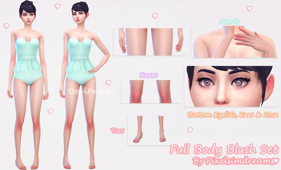 Румяна для тела "Full Body Blush Set"