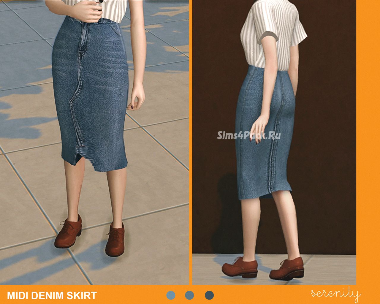 Юбка "Midi Denim Skirt"