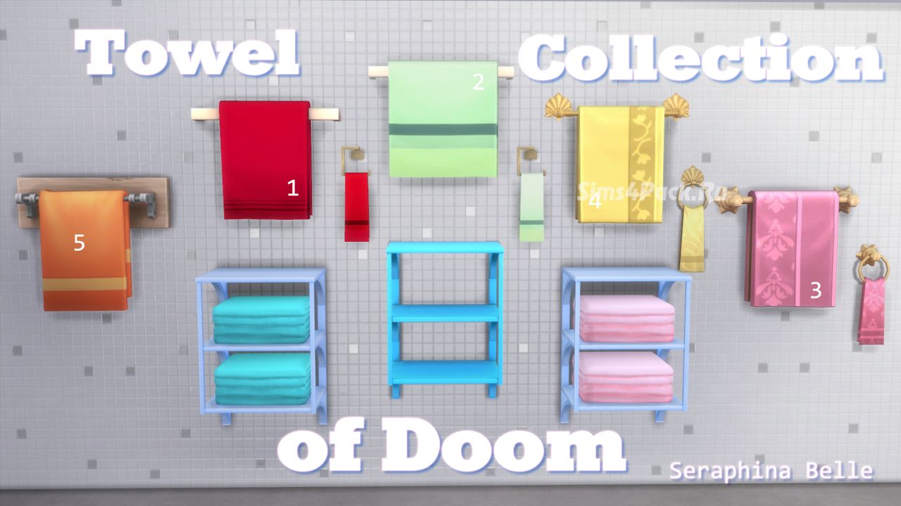 Набор декоративных объектов для ванной комнаты "Towel Collection of Doom"