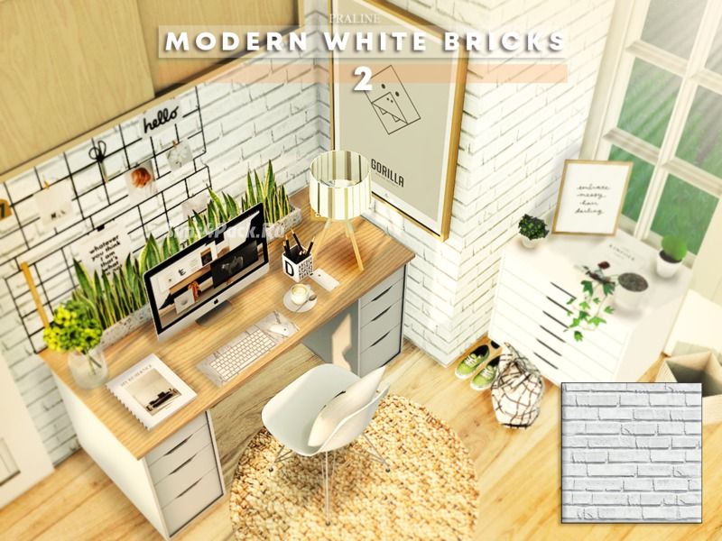Настенное покрытие "Modern White Bricks 2"