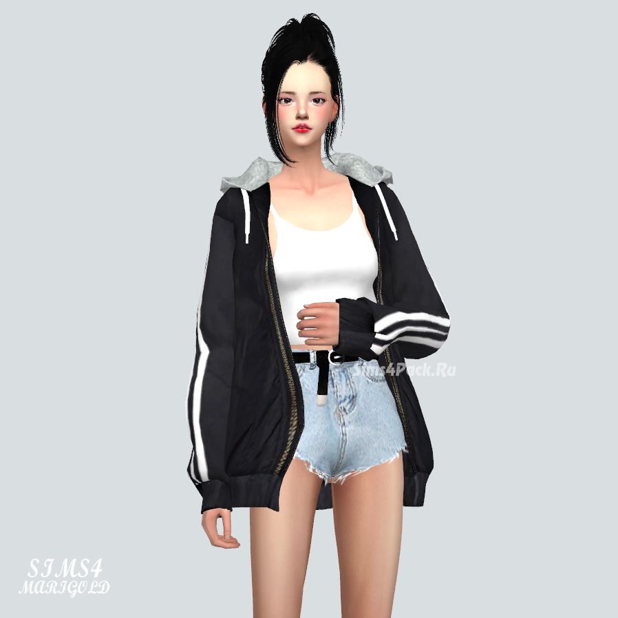 Комплект "Hood Windbreaker With Crop Top"