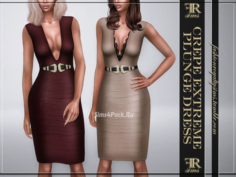 Платье "Crepe Extreme Plunge Dress"