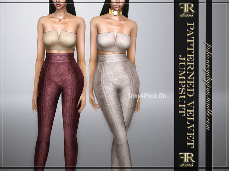 Комплект одежды "Patterned Velvet Jumpsuit"