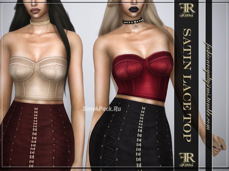 Топ "Satin Lace Top"
