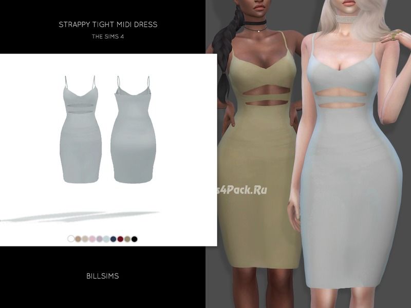 Платье "Strappy Tight Midi Dress"