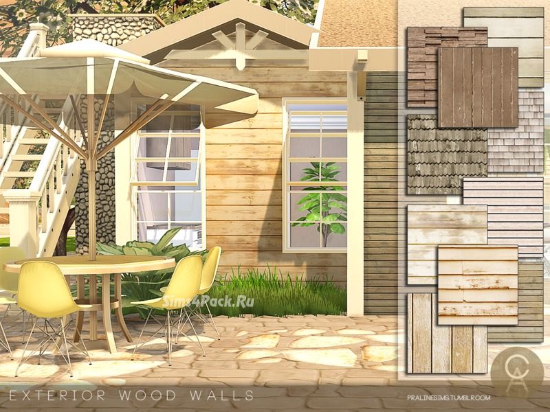 Набор настенных покрытий "Exterior Wood Walls"