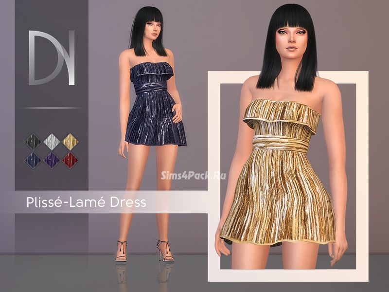 Платье "Plisse-Lame Dress"