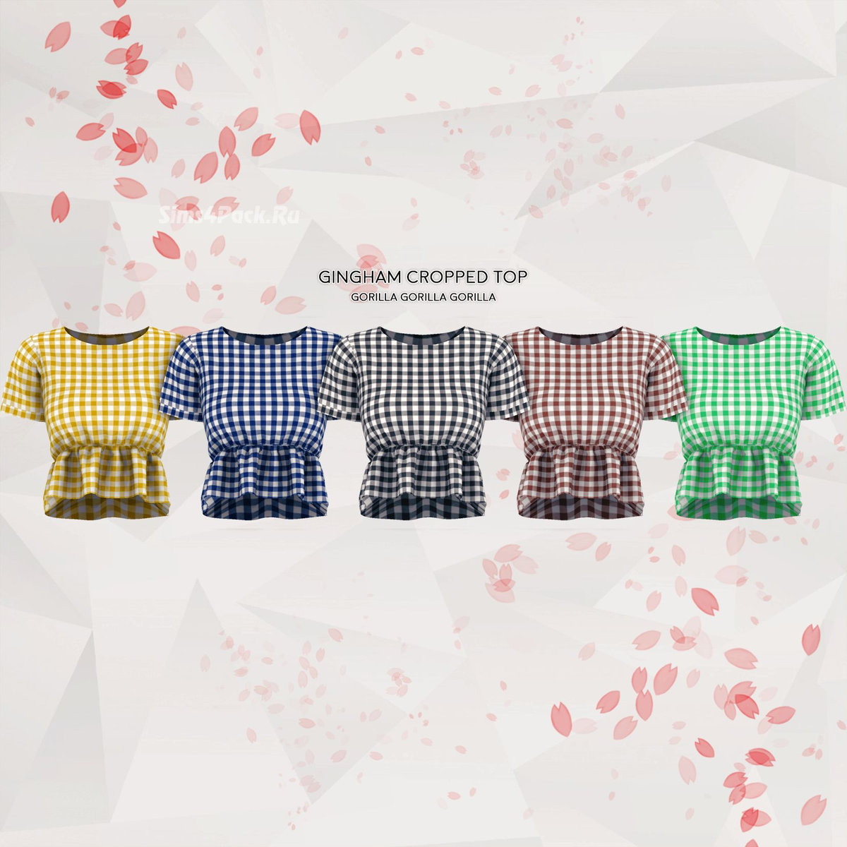 Топ "Gingham Cropped Top"